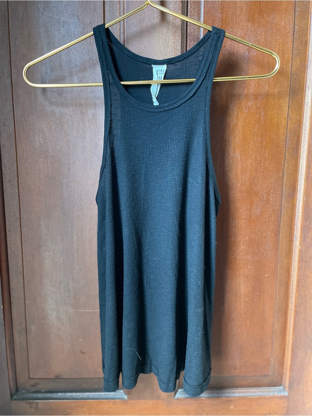 Free People women's small black tank top